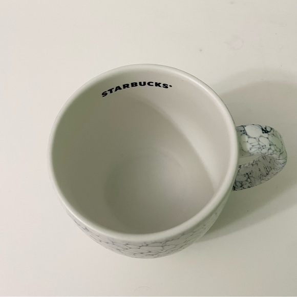 2022 Starbucks Ceramic 14oz  Coffee Tea Mug Cup White & Blue Stone Design - Picture 11 of 11